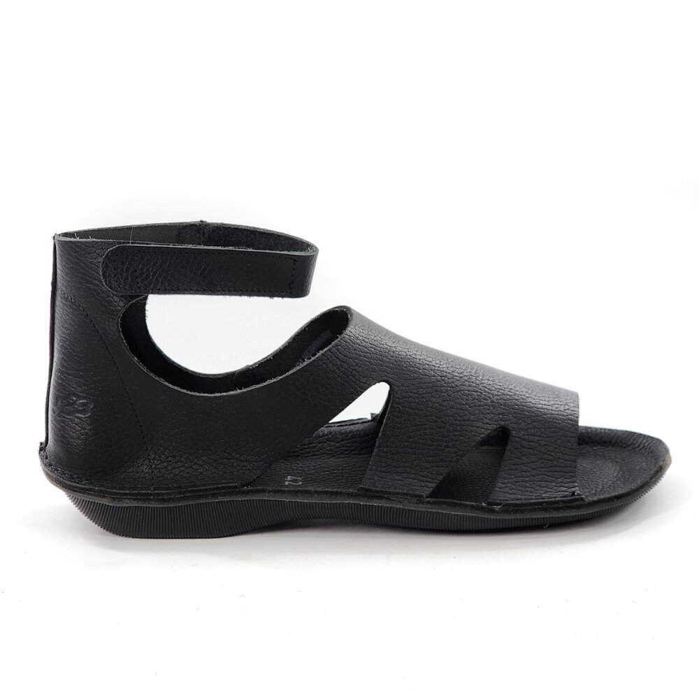 LOINTS OF HOLLAND Jazmin Tommel Black Leather Sandal Ankle Strap